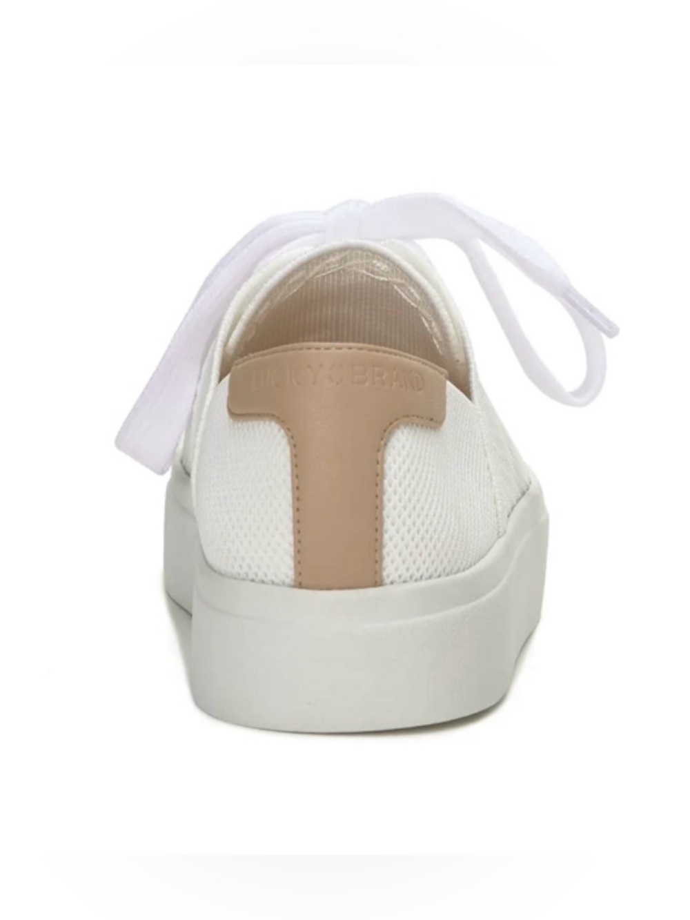 Lucky Brand White Knit Slingback Lace-Up Women's Sneakers - Picture 4 of 6
